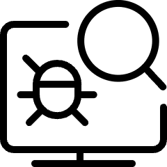 Coding Apps Website Detect Virus Monitor Search Icon from Ultimate Light Set