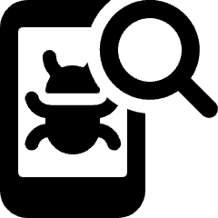 Coding Apps Website Detect Virus Smartphone Search Icon from Ultimate Bold Set