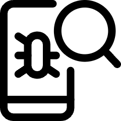 Coding Apps Website Detect Virus Smartphone Search Icon from Ultimate Regular Set