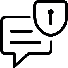 Coding Apps Website Shield Message Icon from Ultimate Light Set