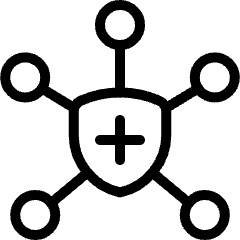 Coding Apps Website Shield Network Icon from Ultimate Light Set