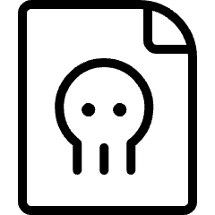 Coding Apps Website Virus Files Document Skull 1 Icon from Ultimate Light Set
