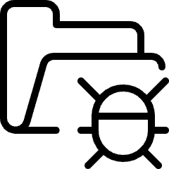 Coding Apps Website Virus Folder Icon from Ultimate Light Set