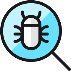 Computer Bug Search Icon from Ultimate Colors Set