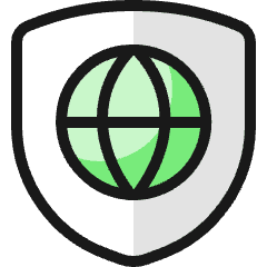Shield Globe Icon from Ultimate Colors Set