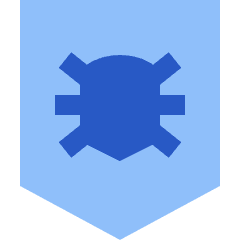 Bug Antivirus Shield Icon from Sharp Flat Set