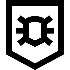 Bug Antivirus Shield Icon from Sharp Line Set