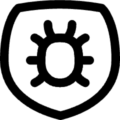 Bug Antivirus Shield Icon from Flex Line Set