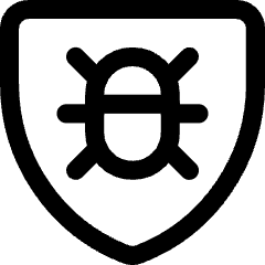 Bug Antivirus Shield Icon from Core Line Set