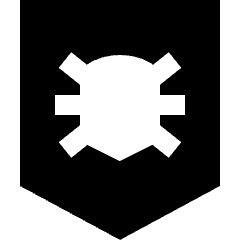 Bug Antivirus Shield Icon from Sharp Solid Set