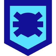 Bug Antivirus Shield Icon from Sharp Pop Set