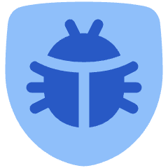 Bug Antivirus Shield Icon from Plump Flat Set
