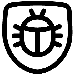 Bug Antivirus Shield Icon from Plump Line Set