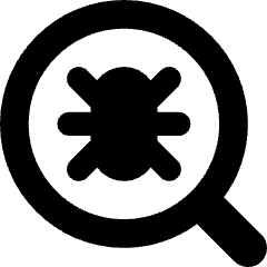 Bug Search Icon from Core Solid Set