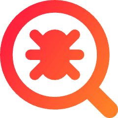 Bug Search Icon from Core Gradient Set