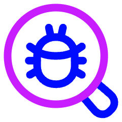 Bug Search Icon from Plump Neon Set