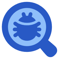 Bug Search Icon from Plump Flat Set