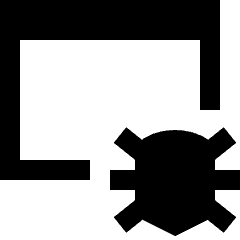 Bug Virus Browser Icon from Sharp Solid Set