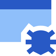 Bug Virus Browser Icon from Sharp Flat Set