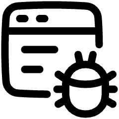 Bug Virus Browser Icon from Plump Line Set