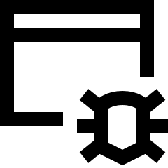 Bug Virus Browser Icon from Sharp Line Set