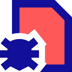 Bug Virus Document Icon from Sharp Pop Set