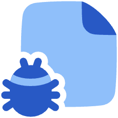 Bug Virus Document Icon from Plump Flat Set