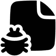 Bug Virus Document Icon from Plump Solid Set