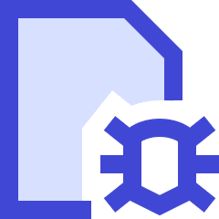 Bug Virus Document Icon from Sharp Duo Set