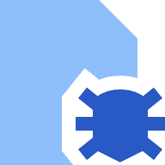 Bug Virus Document Icon from Sharp Flat Set