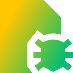 Bug Virus Document Icon from Sharp Gradient Set