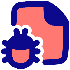 Bug Virus Document Icon from Plump Pop Set