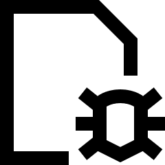 Bug Virus Document Icon from Sharp Line Set