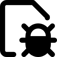 Bug Virus Document Icon from Core Remix Set