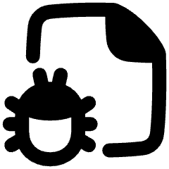 Bug Virus Document Icon from Plump Remix Set