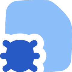 Bug Virus Document Icon from Flex Flat Set