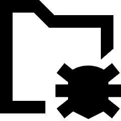 Bug Virus Folder Icon from Sharp Remix Set