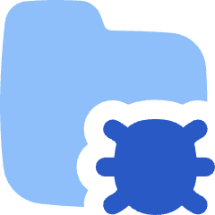 Bug Virus Folder Icon from Flex Flat Set