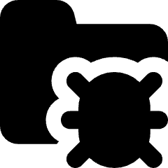 Bug Virus Folder Icon from Core Solid Set
