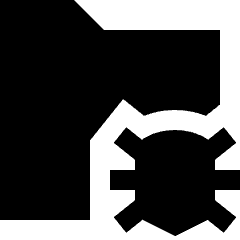 Bug Virus Folder Icon from Sharp Solid Set