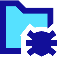 Bug Virus Folder Icon from Sharp Pop Set