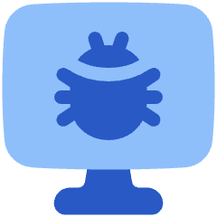 Bug Virus Monitor Icon from Plump Flat Set