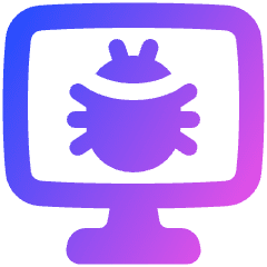 Bug Virus Monitor Icon from Plump Gradient Set