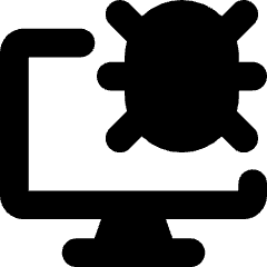 Bug Virus Monitor Icon from Core Solid Set