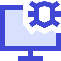Bug Virus Monitor Icon from Sharp Duo Set