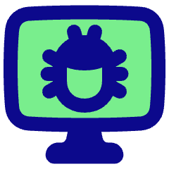 Bug Virus Monitor Icon from Plump Pop Set