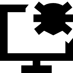 Bug Virus Monitor Icon from Sharp Remix Set