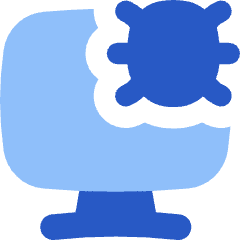 Bug Virus Monitor Icon from Flex Flat Set