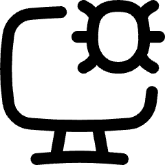 Bug Virus Monitor Icon from Flex Line Set