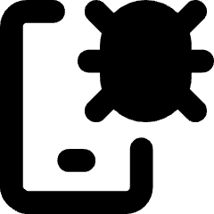 Bug Virus Phone Icon from Core Solid Set